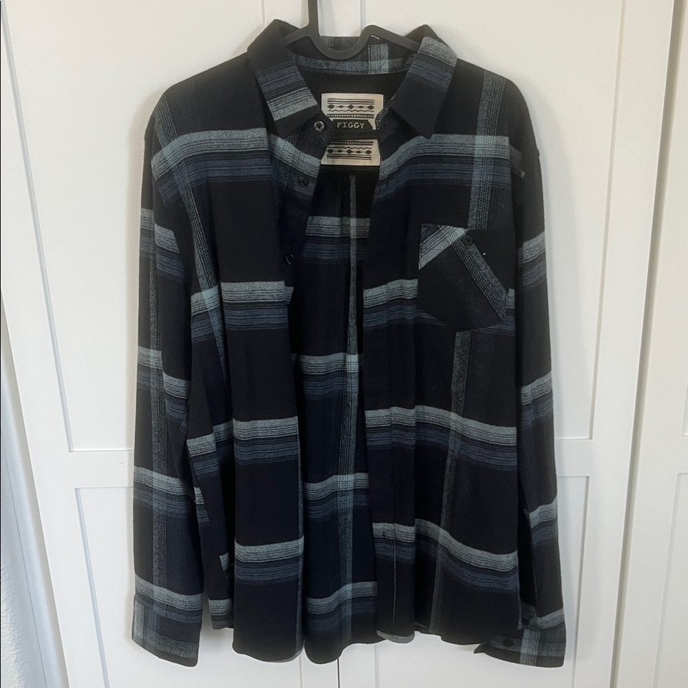 FIGGY Active R/S Pro Skater X Active Skateboarding Shop Collection Plaid Flannel - Picture 3 of 3